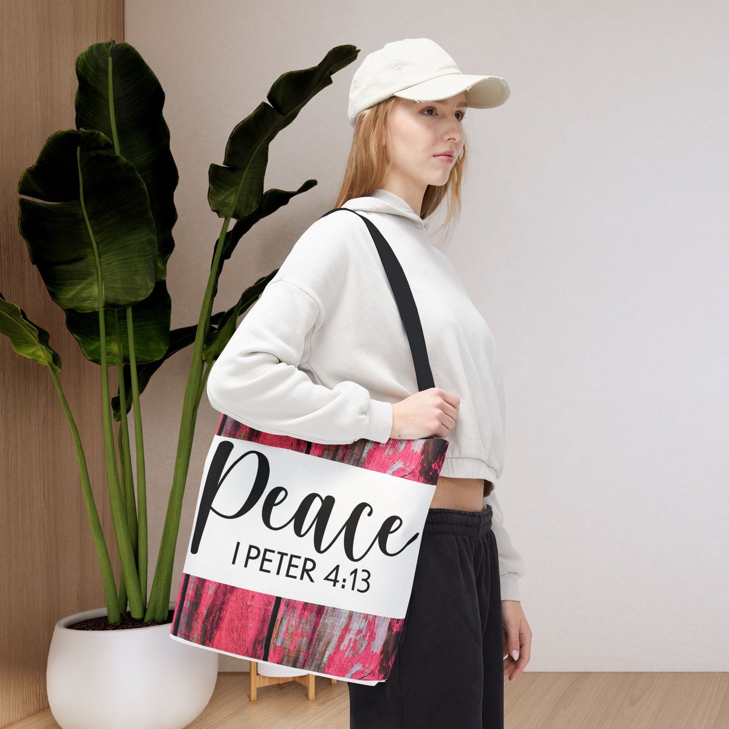 Joy in the fire Peace 1 Peter 4:13 Designer Travel Bag Scripture Design (Double sided print)