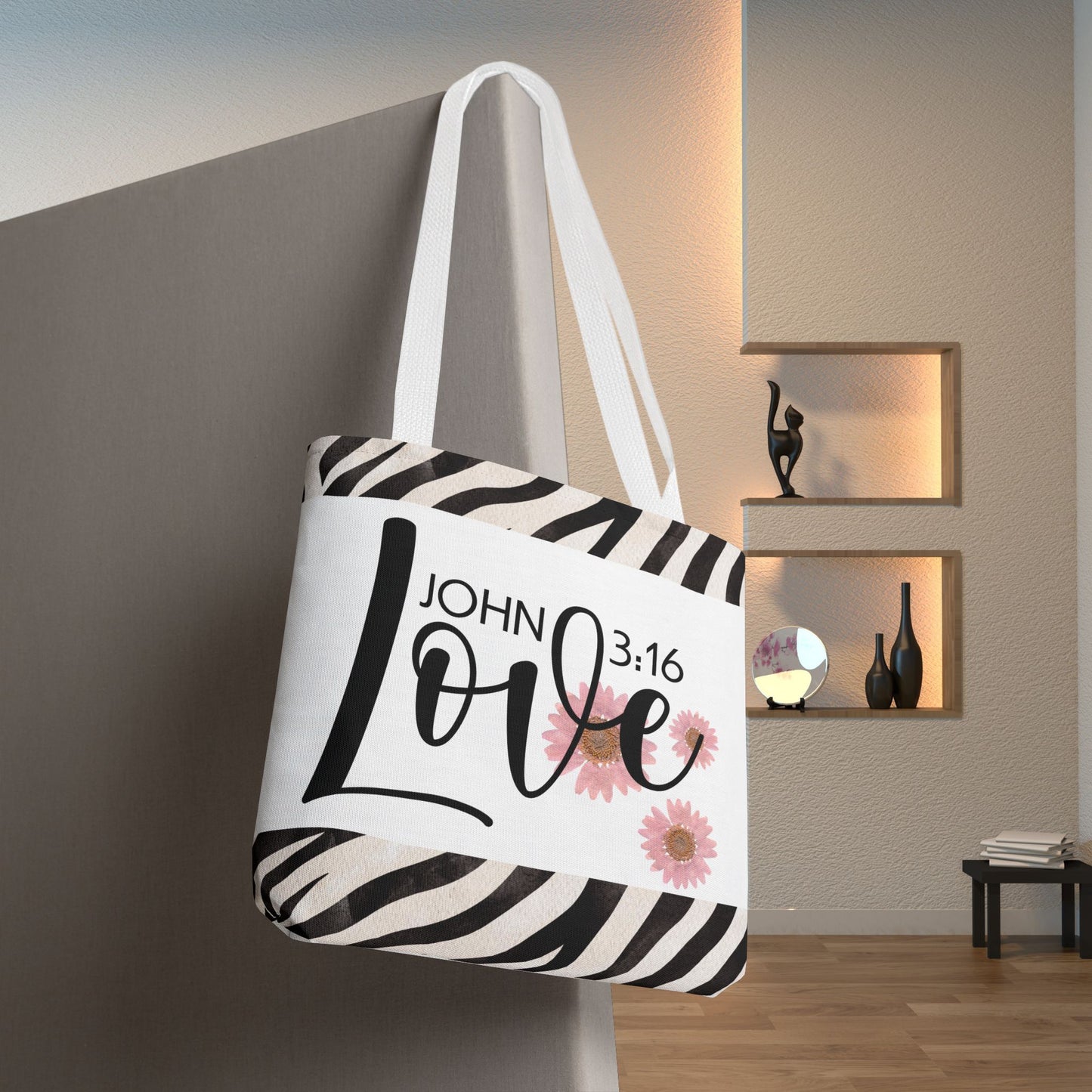 Love Unconditional Travel Bag – Inspired by John 3:16 | Faith-Filled Elegance for Everyday Use Double sided print