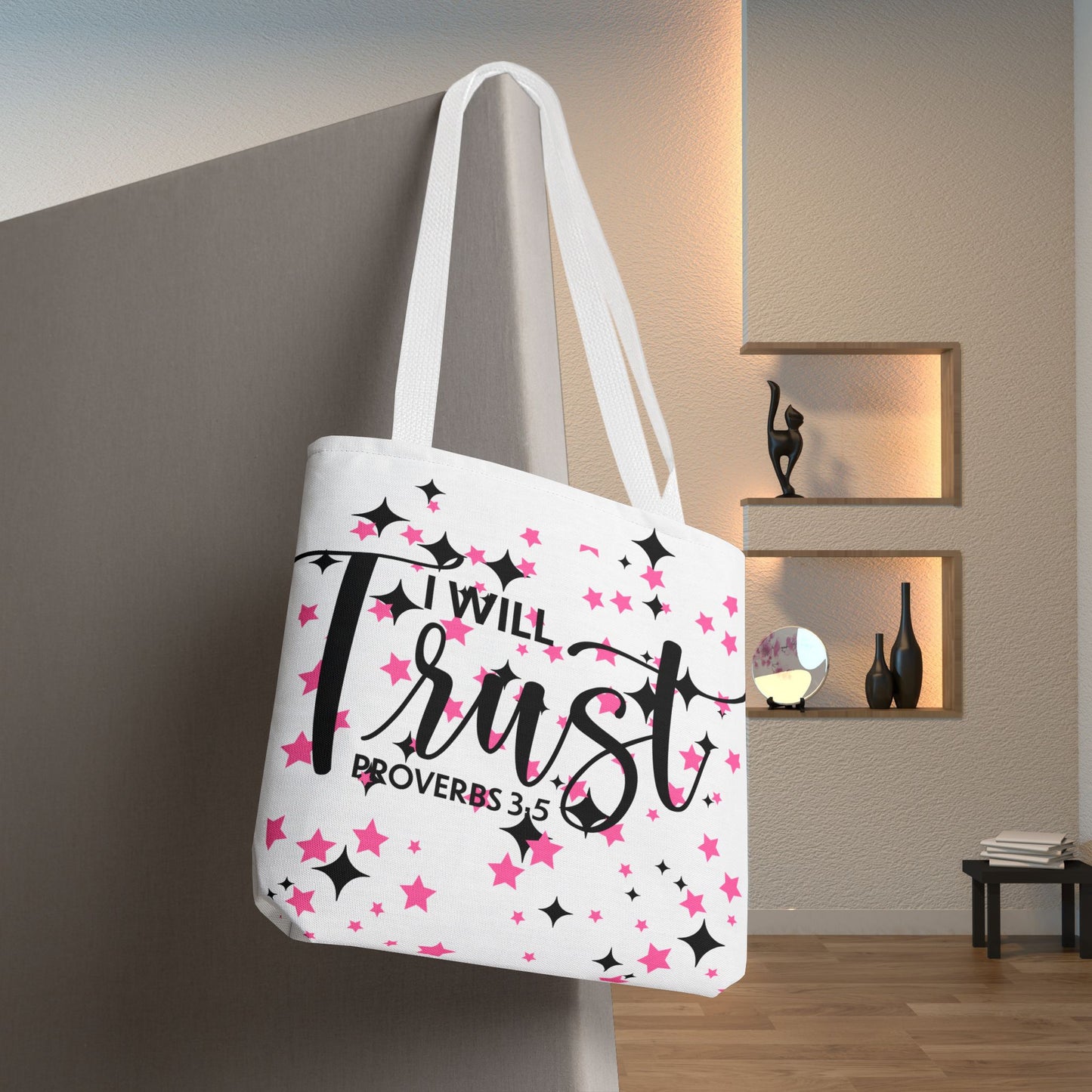 Trust in the Lord Travel Bag – Proverbs 3:5 | Inspirational Designer Carryall for Daily Encouragement(Double-sided print)