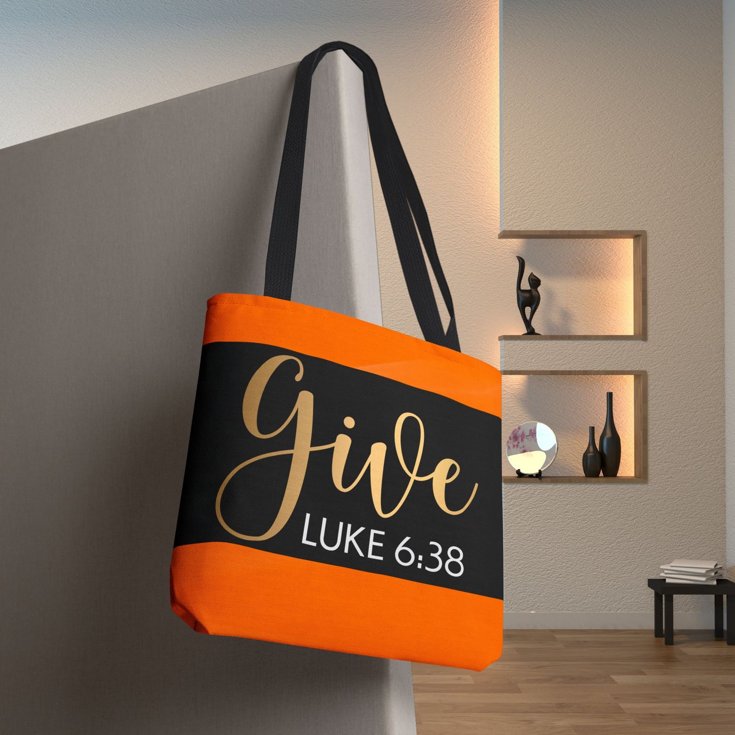 Give to be Given Travel Tote bag - 'Give' Luke 6:38 - Stylish & Functional Carryall Printed on both sides