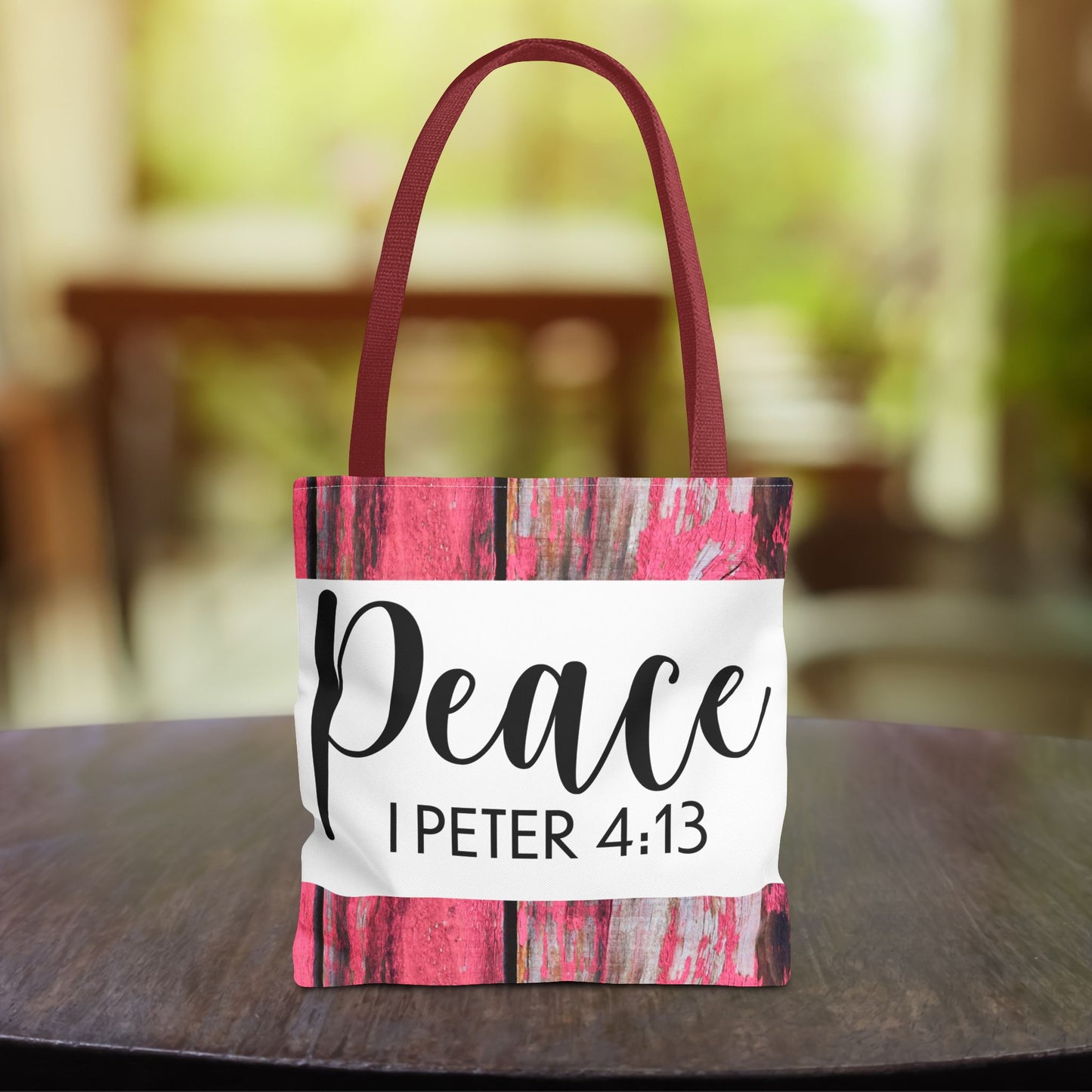 Joy in the fire Peace 1 Peter 4:13 Designer Travel Bag Scripture Design (Double sided print)