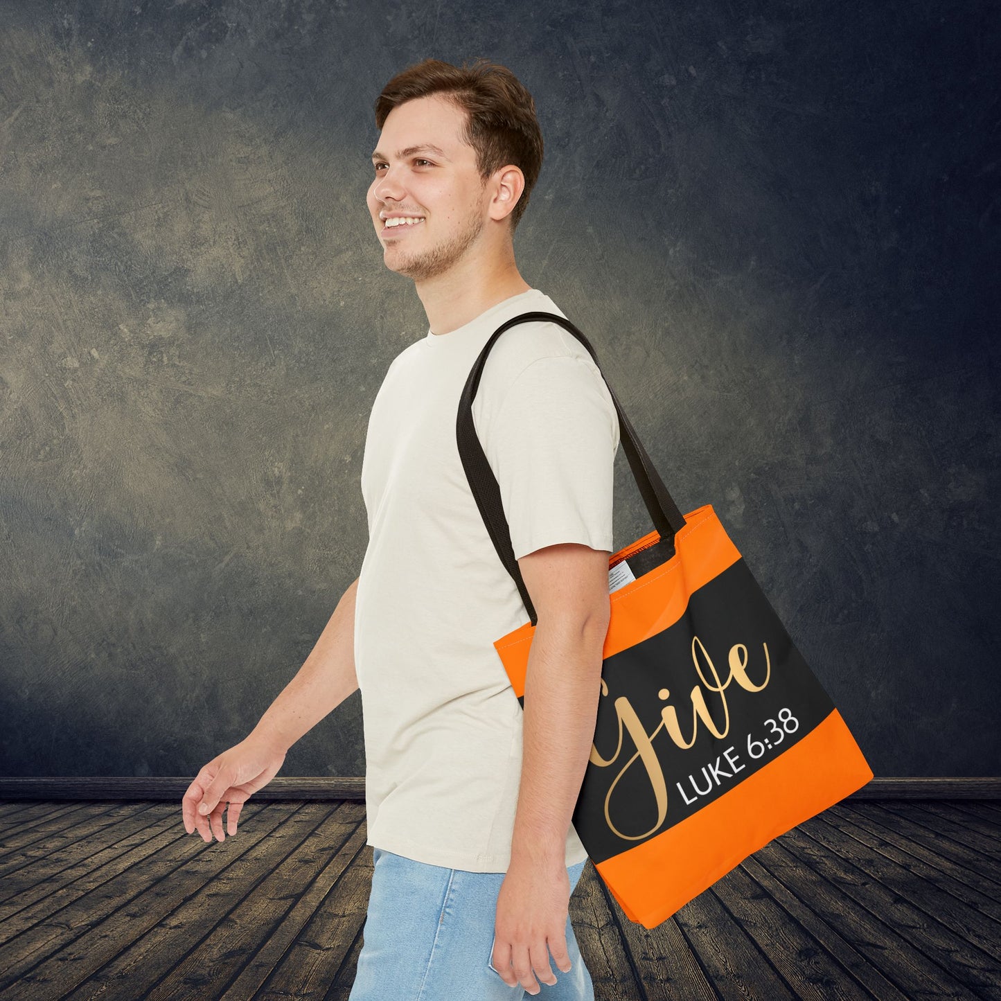 Give to be Given Travel Tote bag - 'Give' Luke 6:38 - Stylish & Functional Carryall Printed on both sides