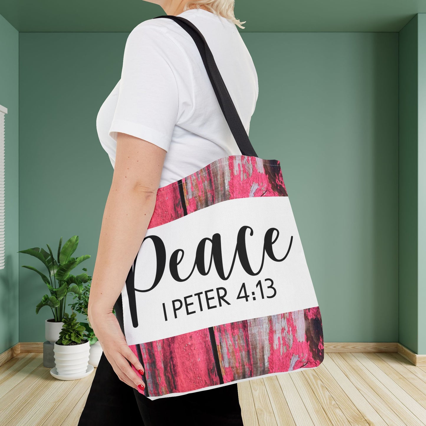 Joy in the fire Peace 1 Peter 4:13 Designer Travel Bag Scripture Design (Double sided print)