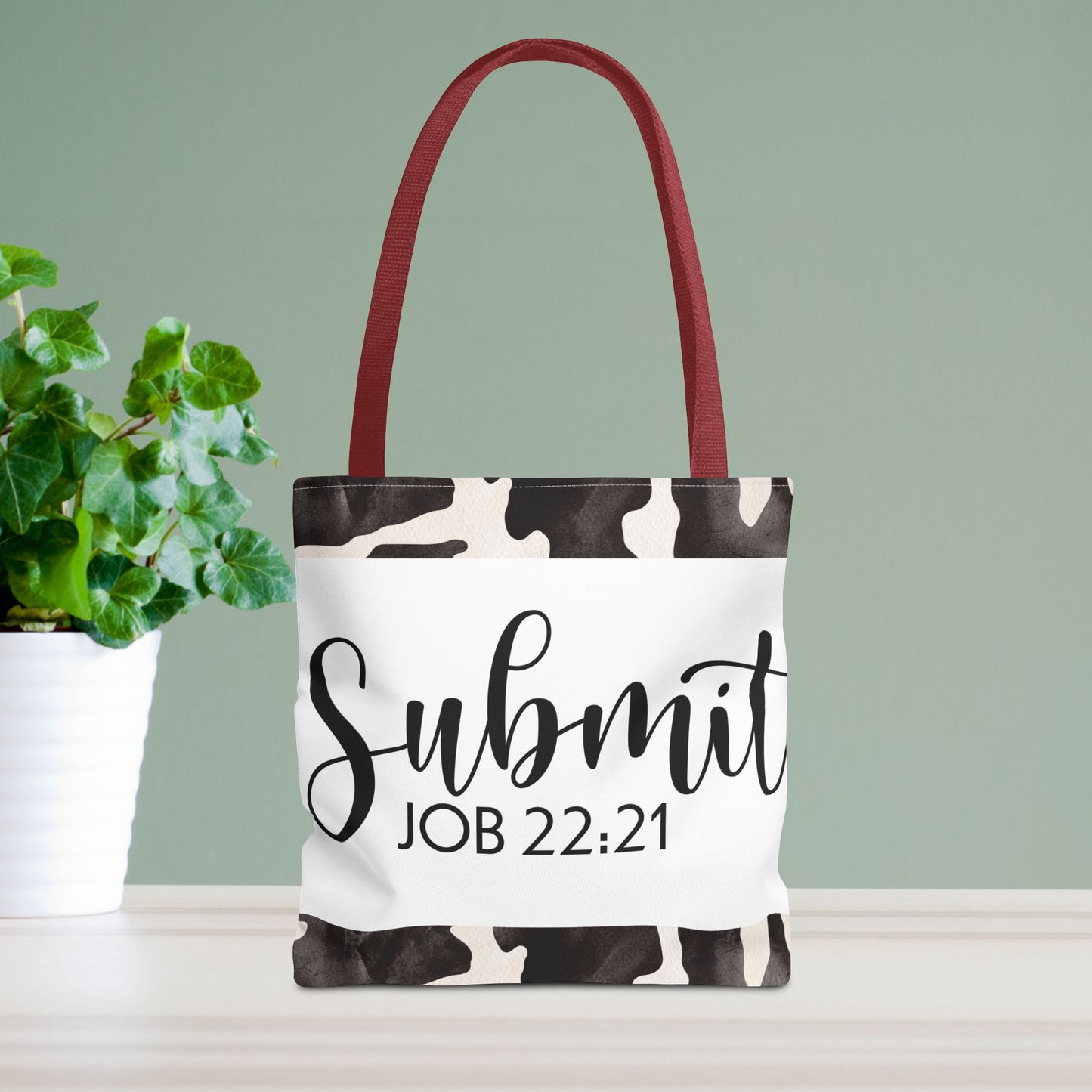 Submit to God's Will – Job 22:21 Scripture-Inspired Designer Travel Bag for Faith-Filled Living and Everyday Encouragement (Double-sided print)