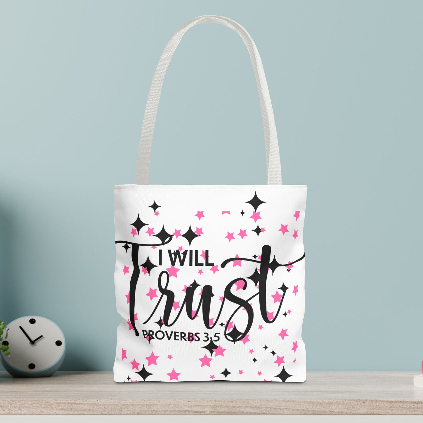 Trust in the Lord Travel Bag – Proverbs 3:5 | Inspirational Designer Carryall for Daily Encouragement(Double-sided print)