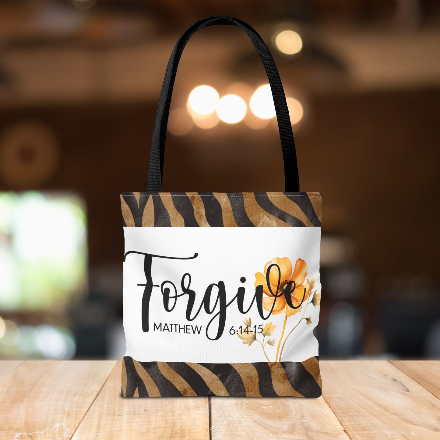 Forgive – Matthew 6:14–15 Scripture Inspirational Travel Errand Bible Bag Stylish and Versatile for Everyday Use (Double-sided print)