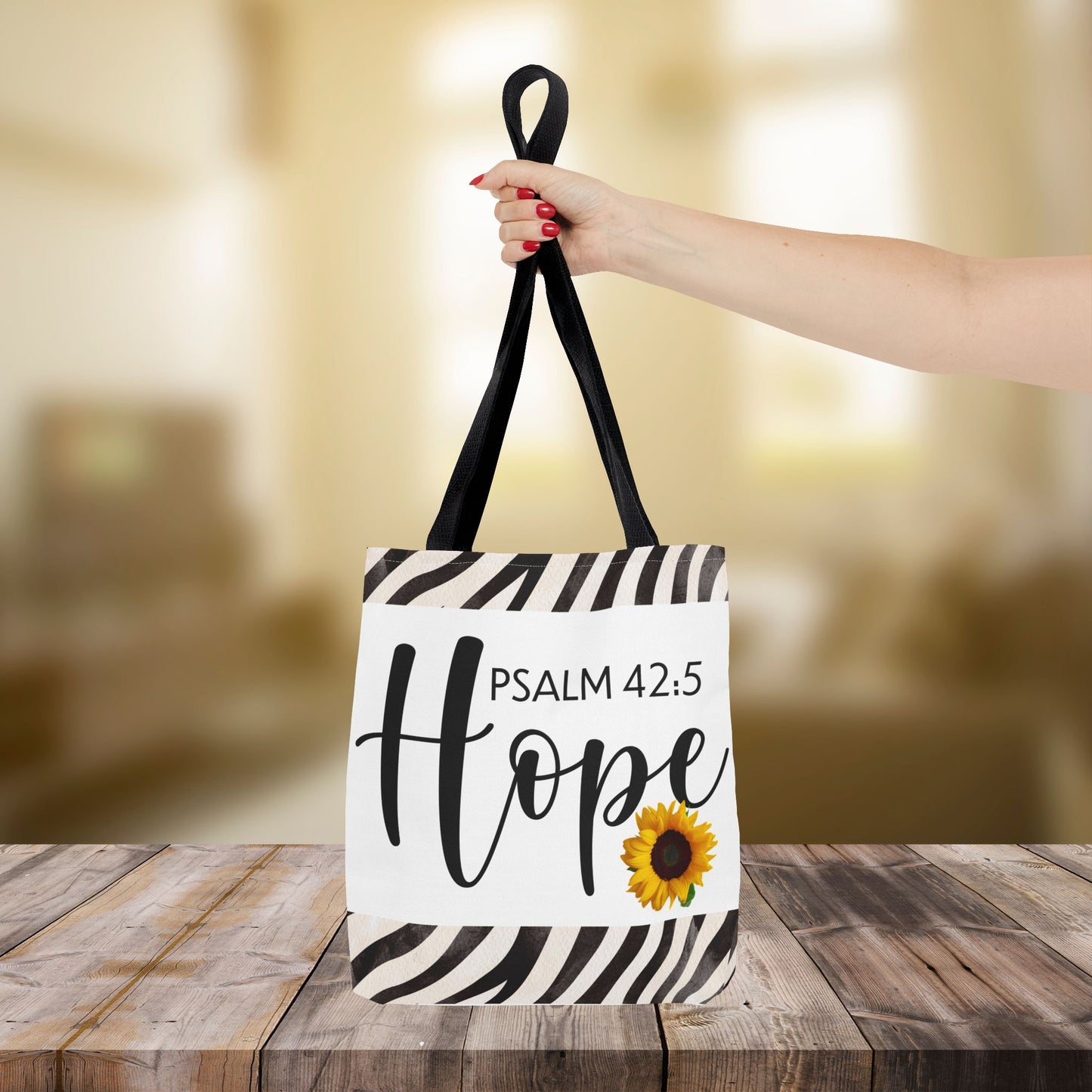 Hope Inspirational Psalm 42:5 TRAVEL Bag - Hopeful Scripture Design Printed on both sides great for gifting or everyday wear