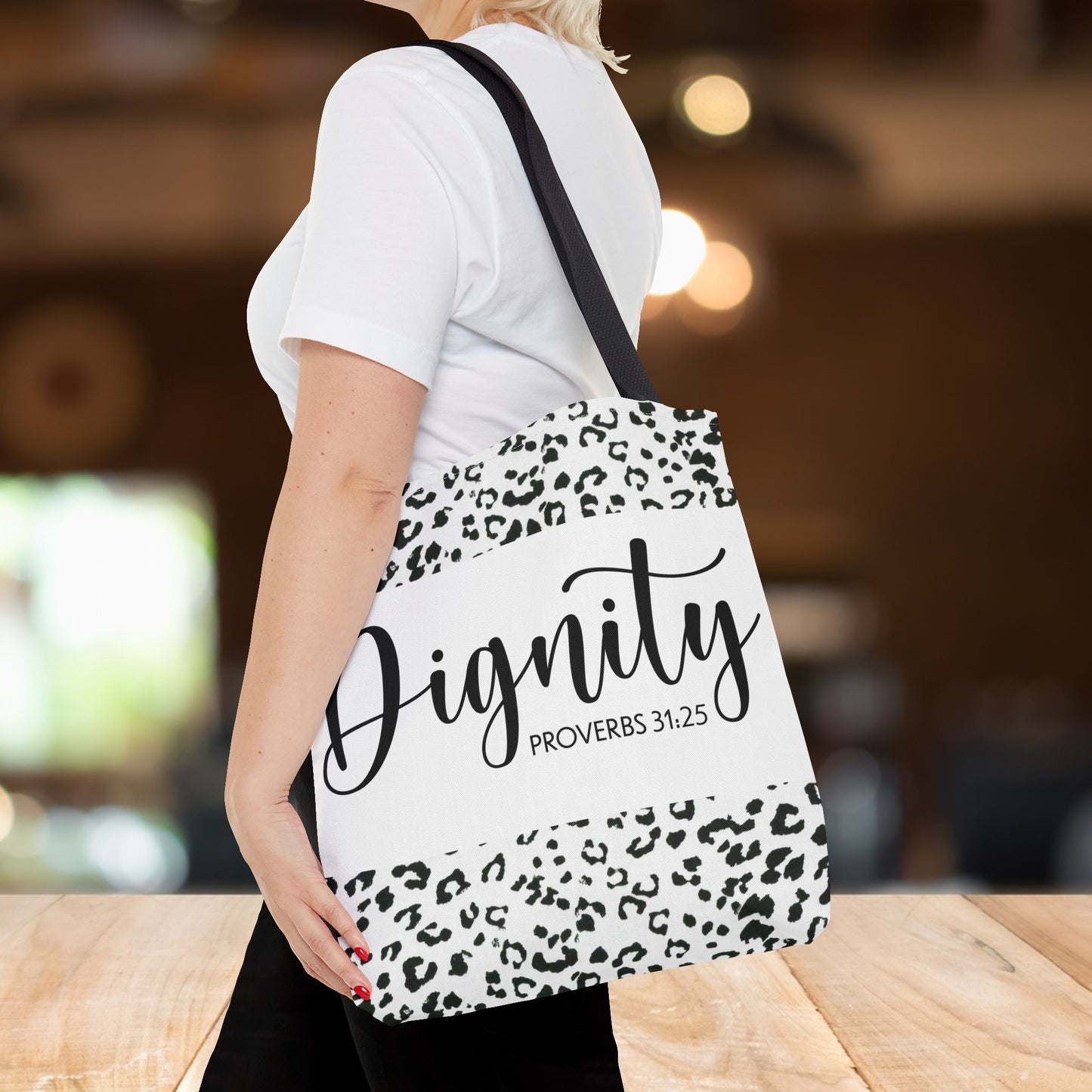 Dignity– Proverbs 31:25 Inspirational Designer Travel Bag Comfort on the Go designer travel bag