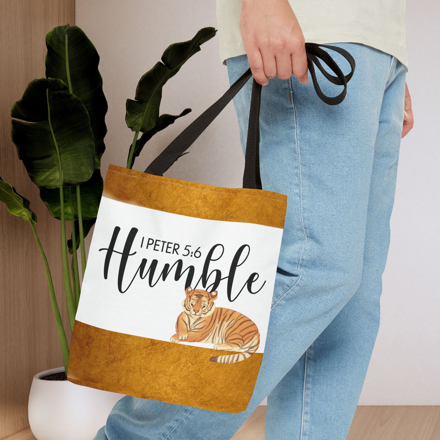 Humble Scripture Inspirational Travel Bag – 1 Peter 5:6 Scripture Design Printed on both sides