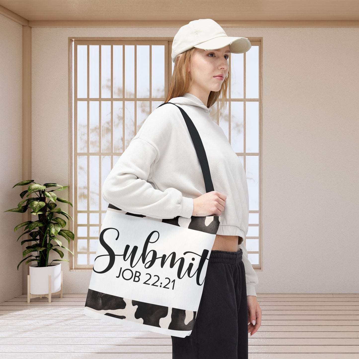 Submit to God's Will – Job 22:21 Scripture-Inspired Designer Travel Bag for Faith-Filled Living and Everyday Encouragement (Double-sided print)