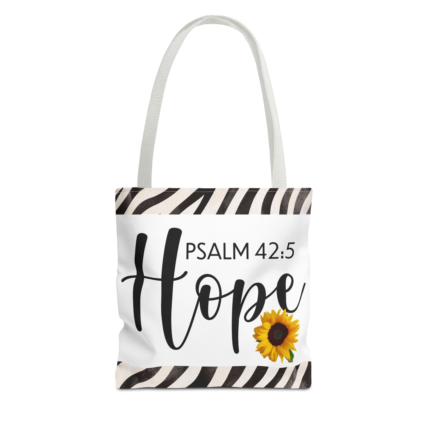 Hope Inspirational Psalm 42:5 TRAVEL Bag - Hopeful Scripture Design Printed on both sides great for gifting or everyday wear