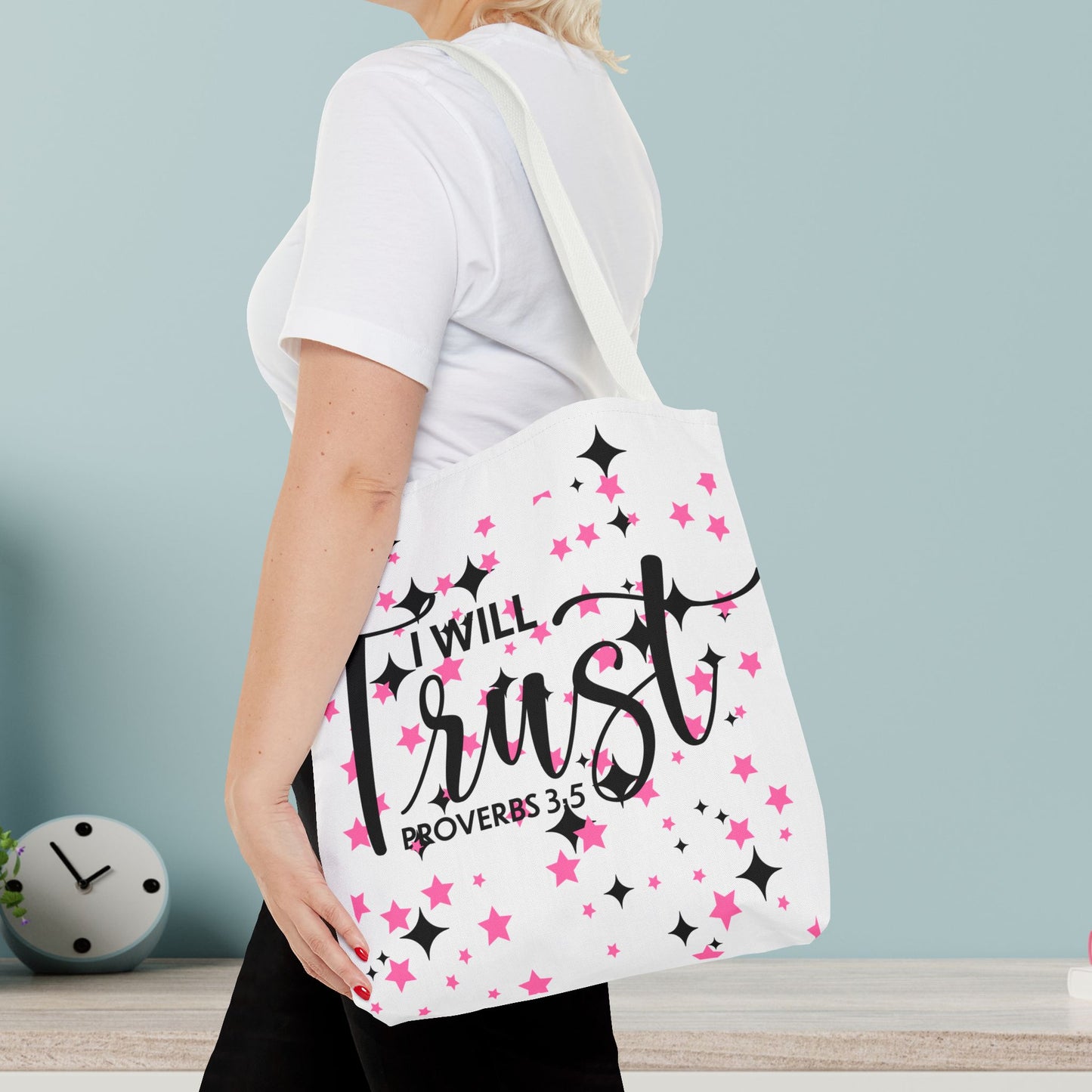 Trust in the Lord Travel Bag – Proverbs 3:5 | Inspirational Designer Carryall for Daily Encouragement(Double-sided print)