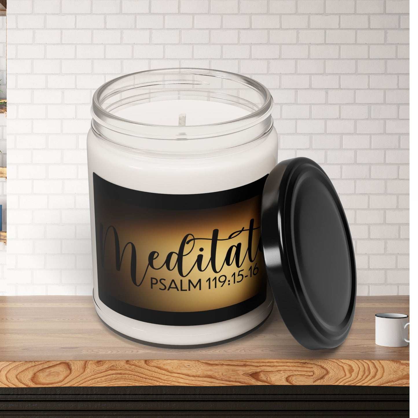 Relax & Meditate | Psalm 119:15-16 Candle – 10 Fragrances- Coconut Apricot Wax for Peaceful Moments” Coconut Apricot Wax – Calm, Reflect, Restore" Scented Soy Candle - 9oz - Relaxing Home Fragrance