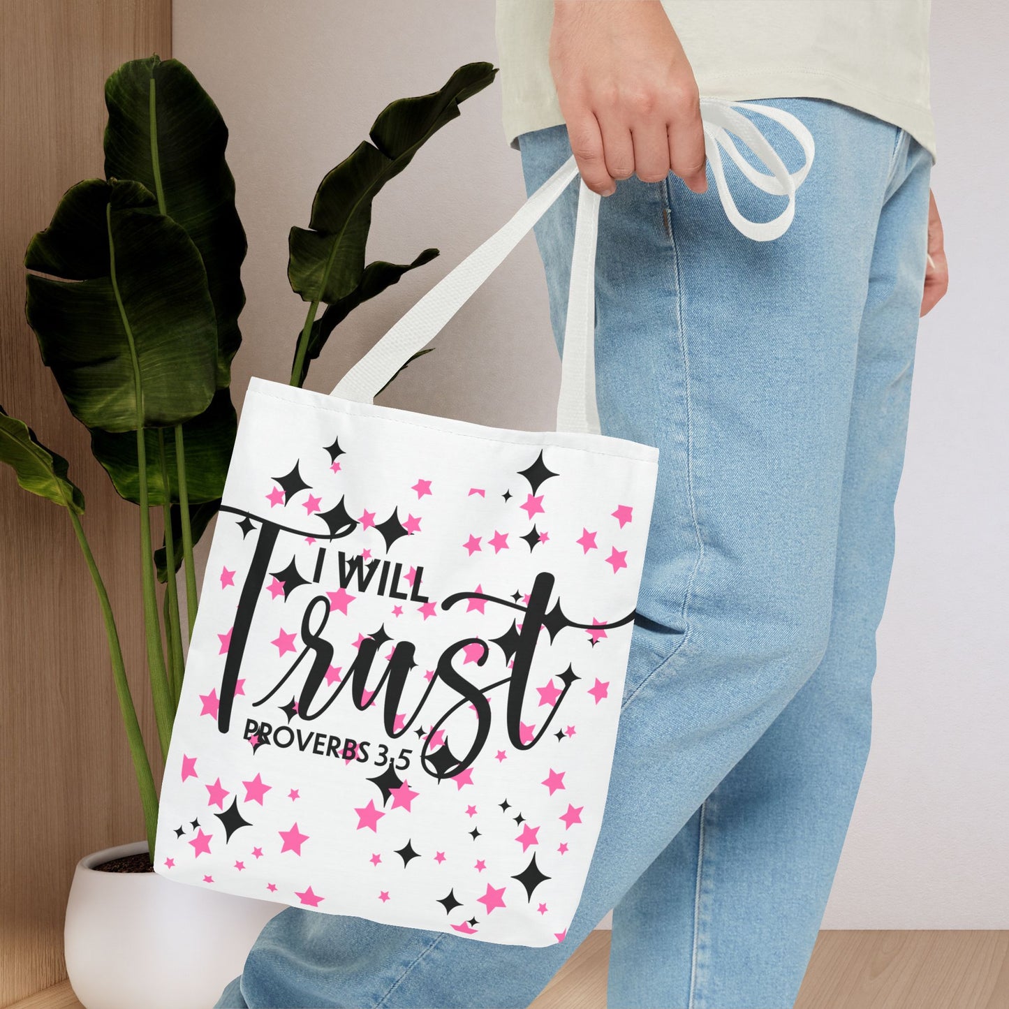 Trust in the Lord Travel Bag – Proverbs 3:5 | Inspirational Designer Carryall for Daily Encouragement(Double-sided print)