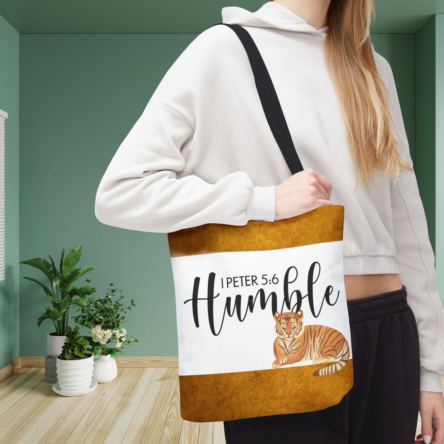 Humble Scripture Inspirational Travel Bag – 1 Peter 5:6 Scripture Design Printed on both sides