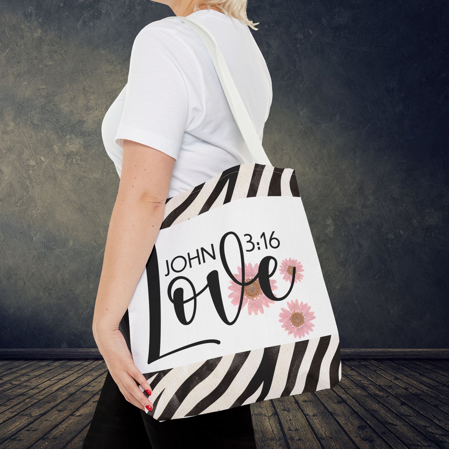 Love Unconditional Travel Bag – Inspired by John 3:16 | Faith-Filled Elegance for Everyday Use Double sided print