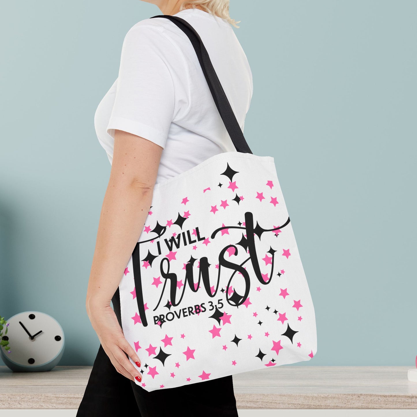 Trust in the Lord Travel Bag – Proverbs 3:5 | Inspirational Designer Carryall for Daily Encouragement(Double-sided print)
