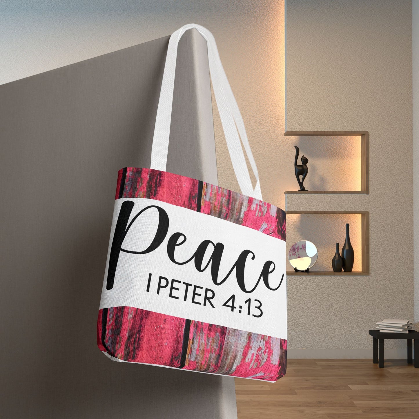 Joy in the fire Peace 1 Peter 4:13 Designer Travel Bag Scripture Design (Double sided print)