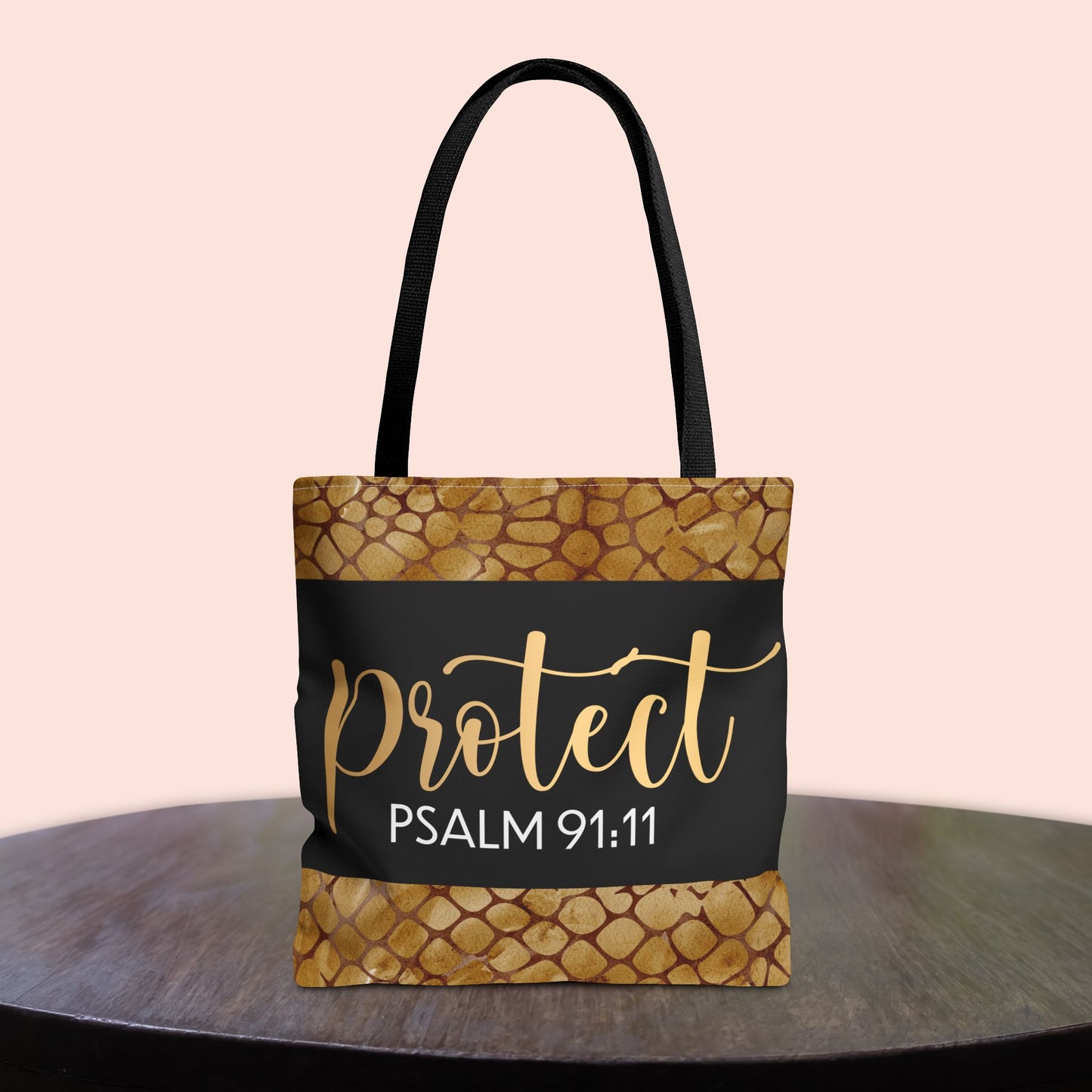 Protect- Psalm 91:11 Bible Scripture Designer Travel Bag-Double-sided print great for gifting