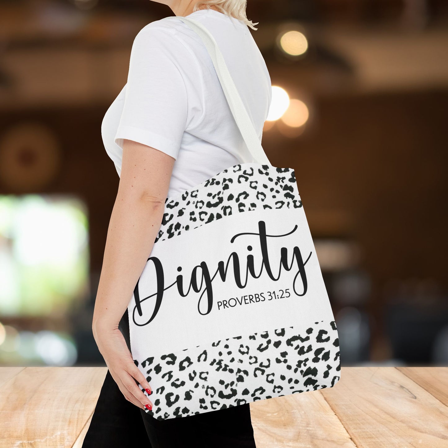 Dignity– Proverbs 31:25 Inspirational Designer Travel Bag Comfort on the Go designer travel bag