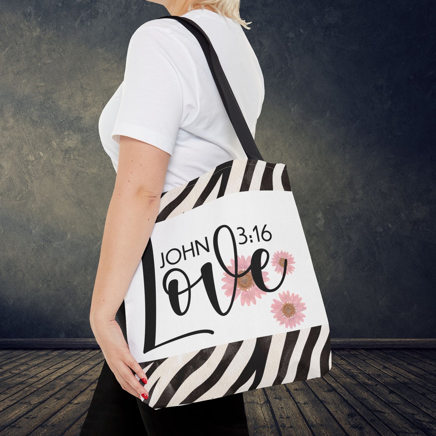 Love Unconditional Travel Bag – Inspired by John 3:16 | Faith-Filled Elegance for Everyday Use Double sided print