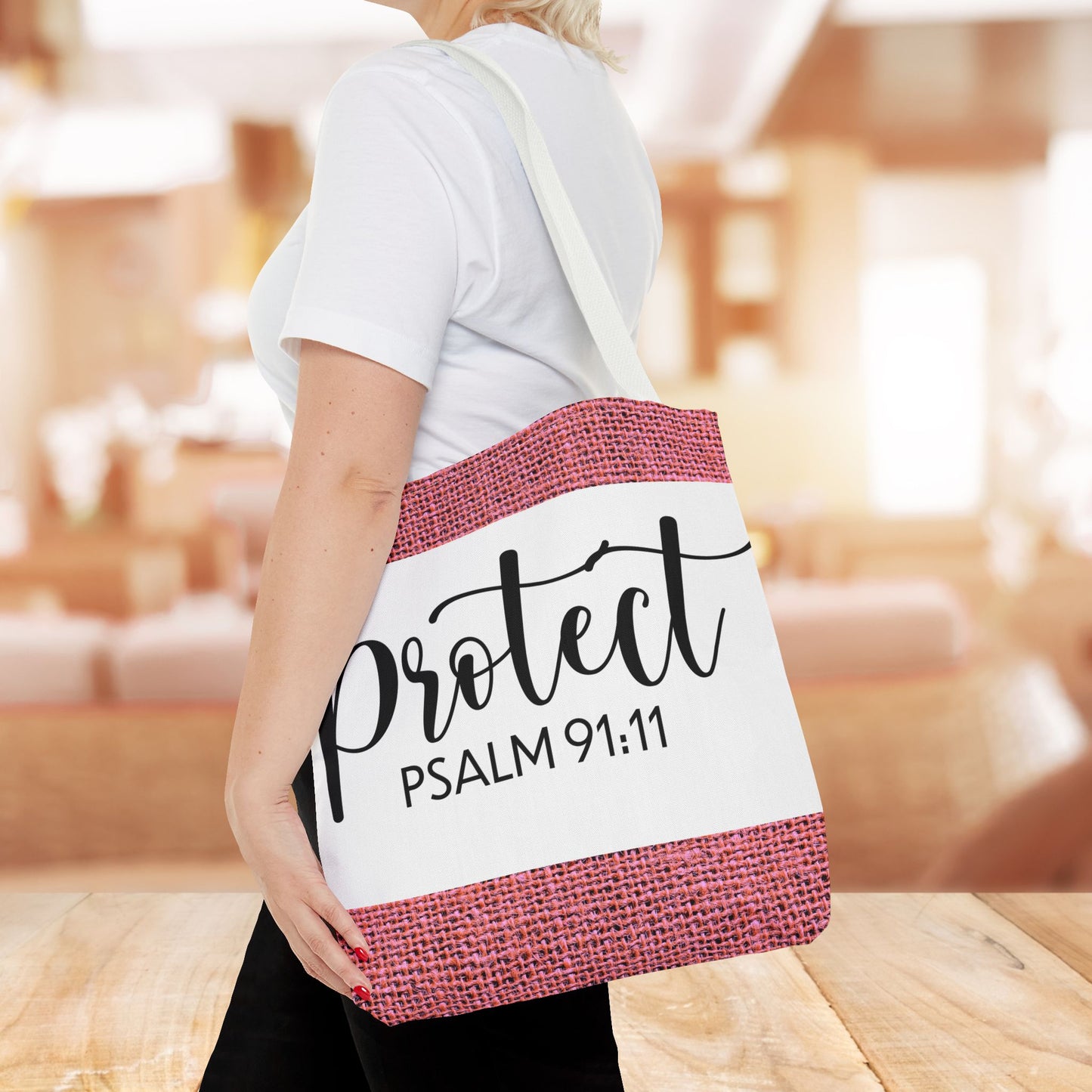 Divine Protection Psalm 91:11 Travel Bag – Everyday Style with Heavenly Assurance (Double-sided printed)