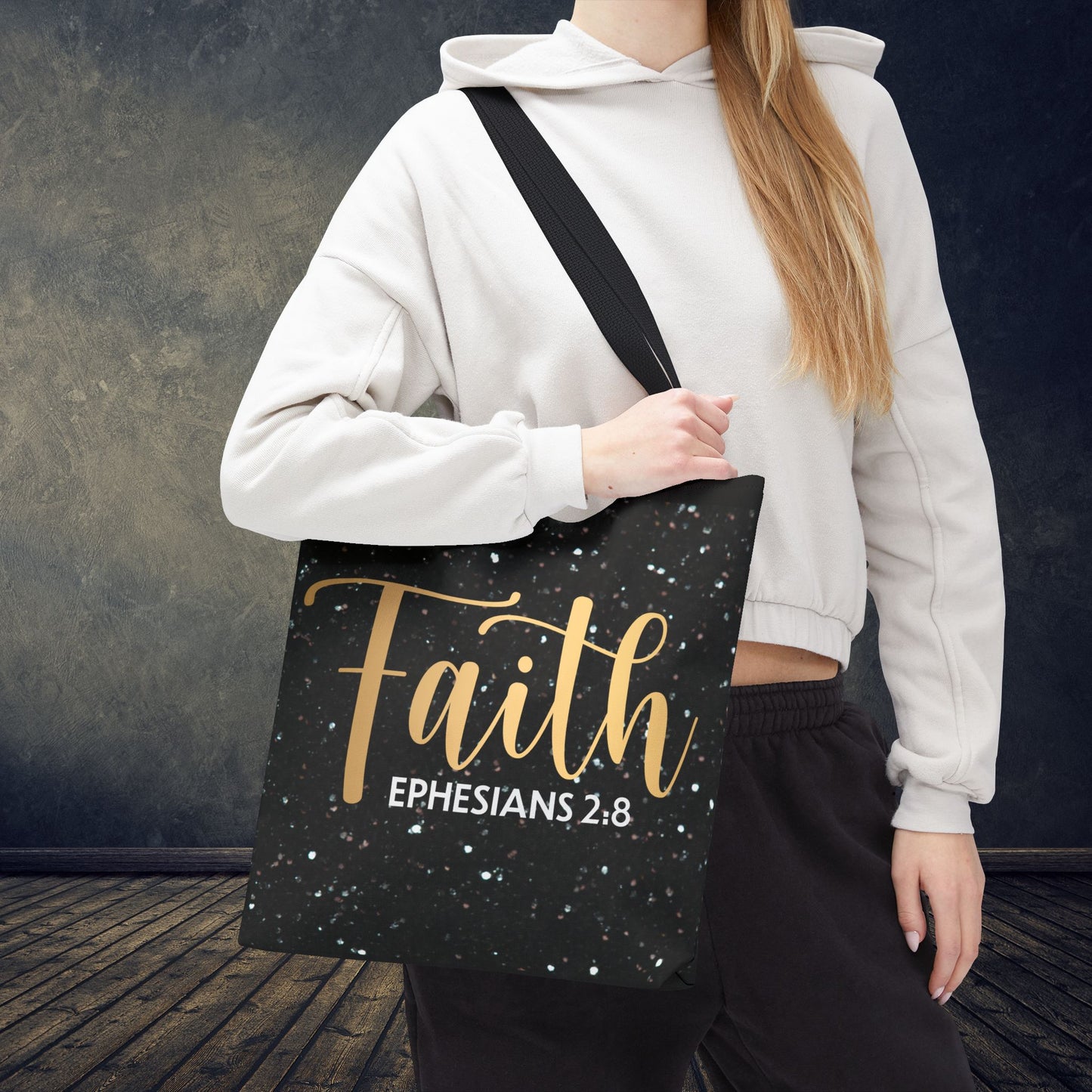 Ephesians 2:8 Travel Bag – Walk in Faith, Live in Grace Faith Tote Bag - Ephesians 2:8