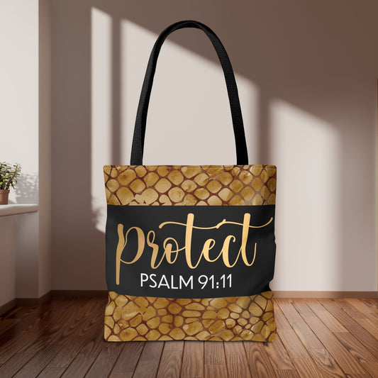 Protect- Psalm 91:11 Bible Scripture Designer Travel Bag-Double-sided print great for gifting
