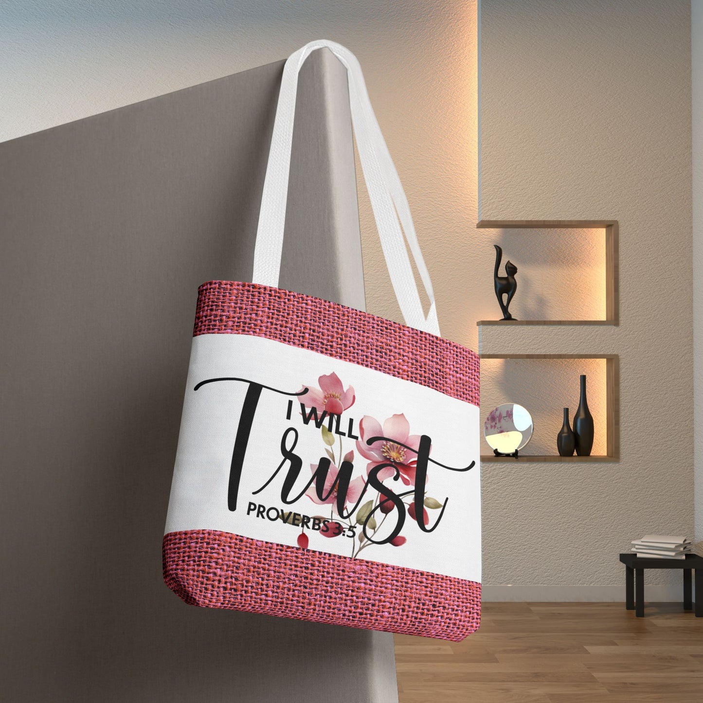 Trust Unshaken Laptop Travel Tote Bag – Proverbs 3:5 | Faith-Fueled Carryall for Daily Confidence Double sided print great for any occasion