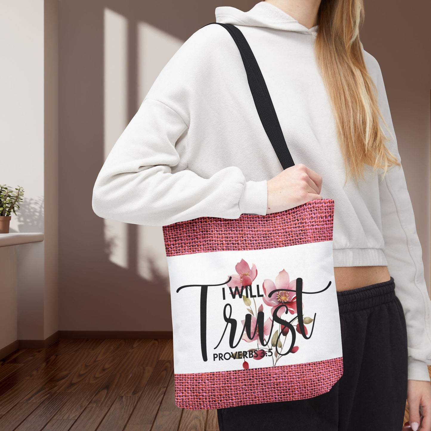 Trust Unshaken Laptop Travel Tote Bag – Proverbs 3:5 | Faith-Fueled Carryall for Daily Confidence Double sided print great for any occasion