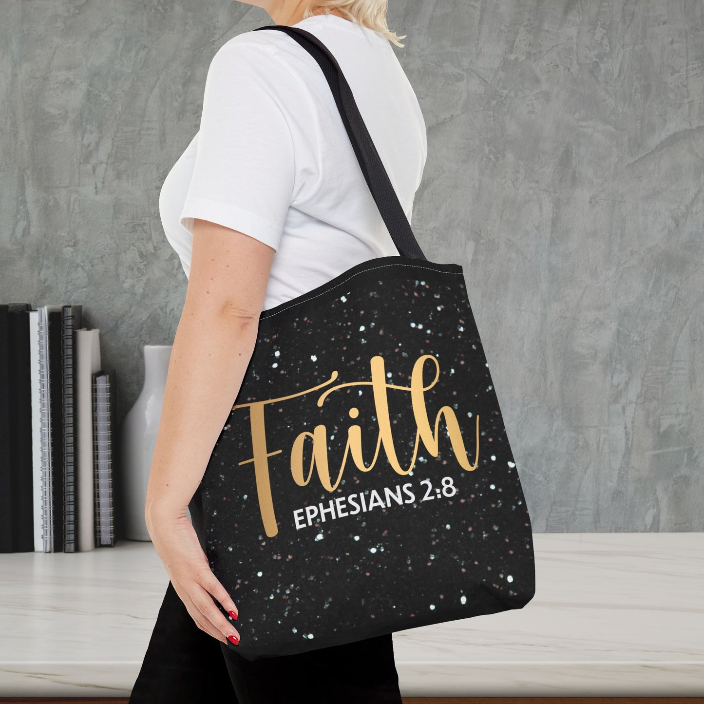 Ephesians 2:8 Travel Bag – Walk in Faith, Live in Grace Faith Tote Bag - Ephesians 2:8