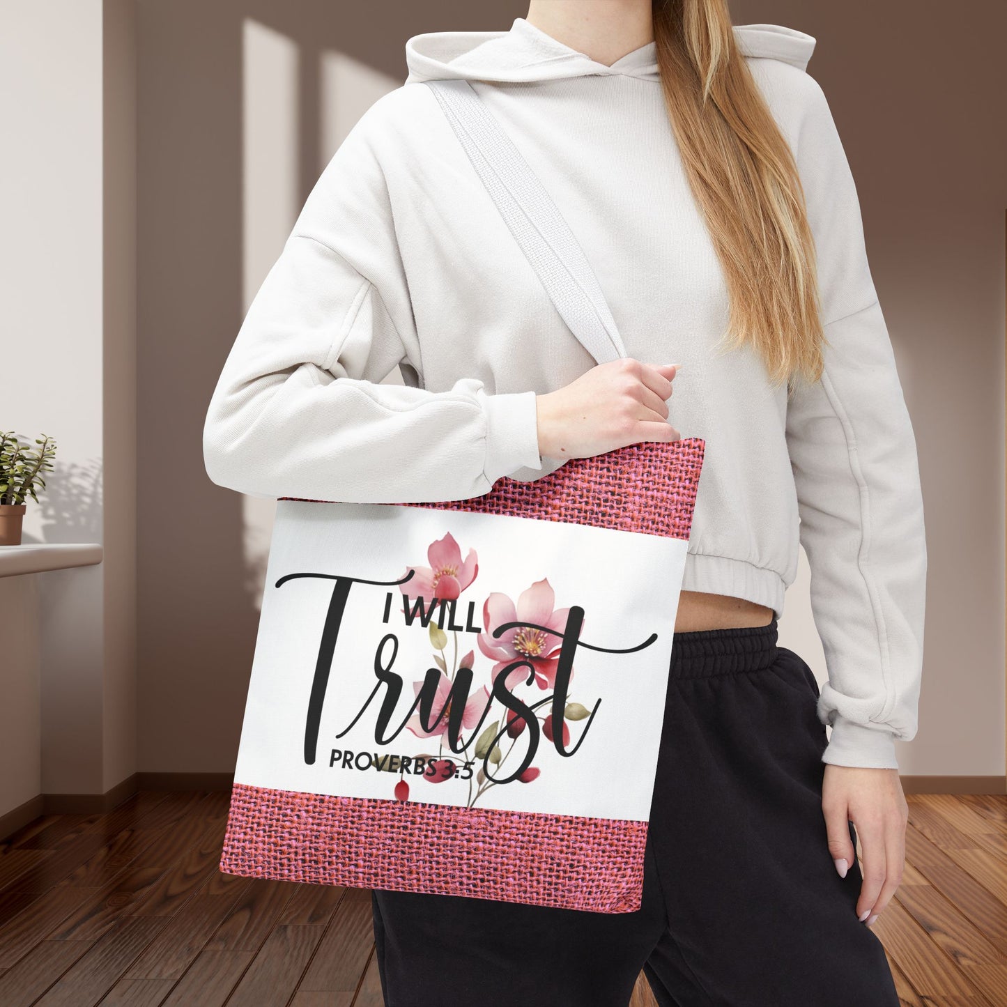 Trust Unshaken Laptop Travel Tote Bag – Proverbs 3:5 | Faith-Fueled Carryall for Daily Confidence Double sided print great for any occasion