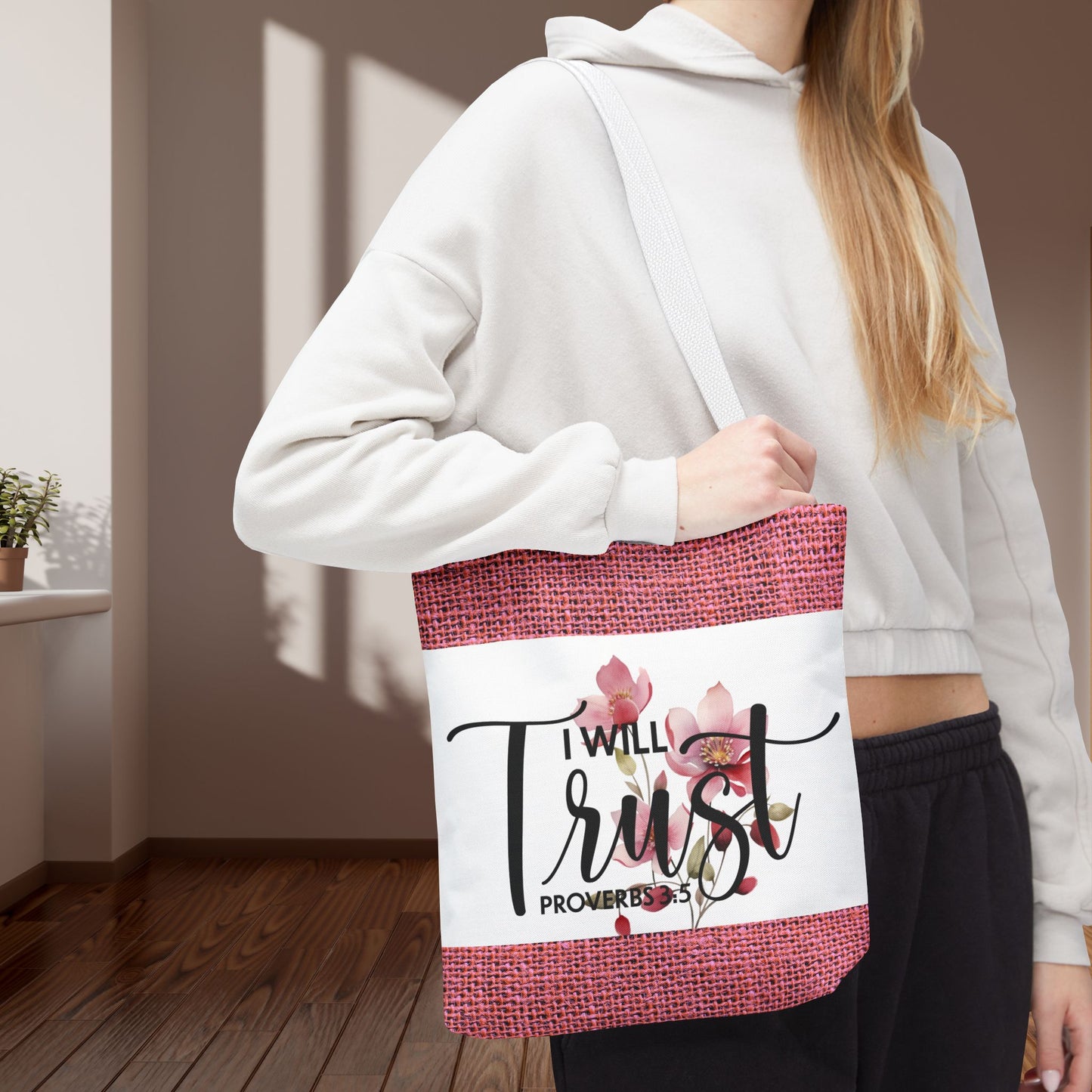 Trust Unshaken Laptop Travel Tote Bag – Proverbs 3:5 | Faith-Fueled Carryall for Daily Confidence Double sided print great for any occasion
