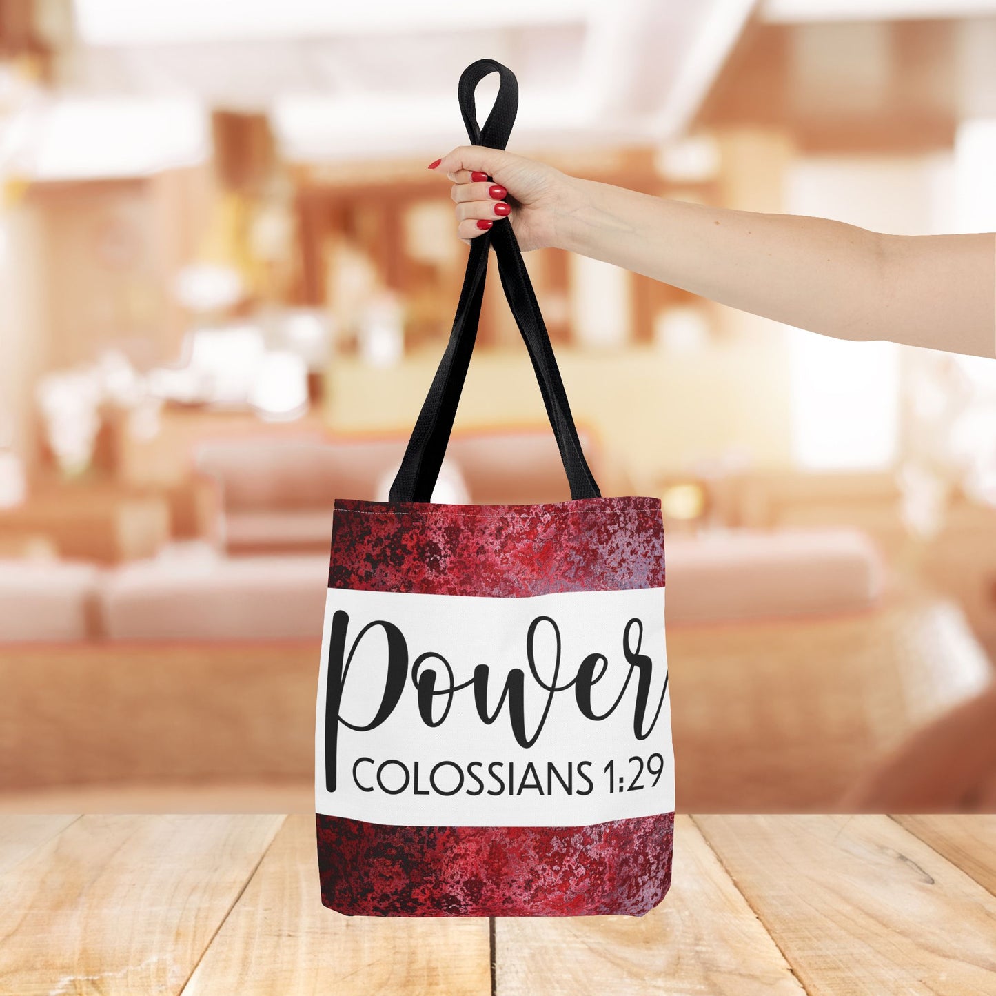 Fueled by Faith – Divine Power in Motion (Colossians 1:29) Double sided print Inspirational Carryall for Faith-Filled Living