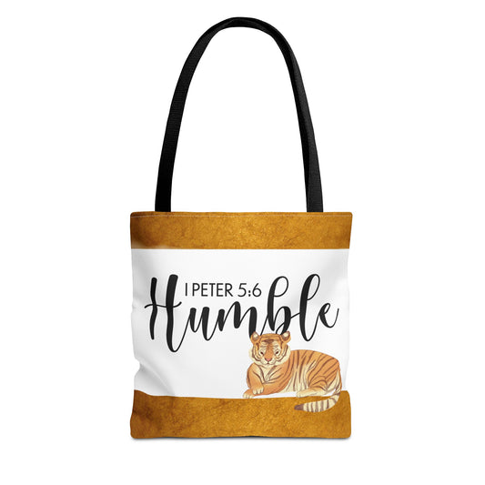 Humble Scripture Inspirational Travel Bag – 1 Peter 5:6 Scripture Design Printed on both sides