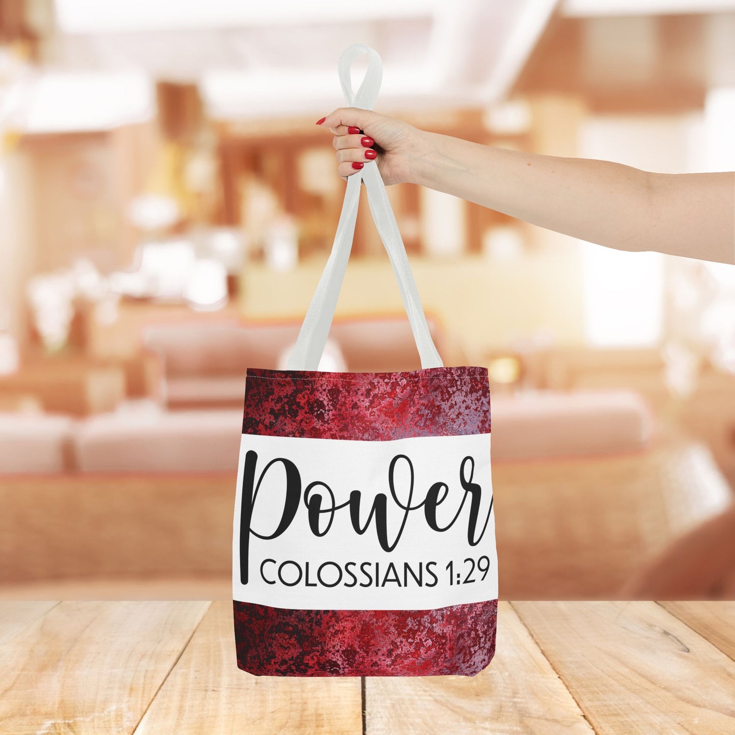 Fueled by Faith – Divine Power in Motion (Colossians 1:29) Double sided print Inspirational Carryall for Faith-Filled Living