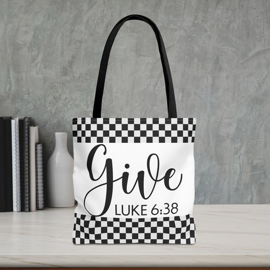 Give Travel Errand Bag – Luke 6:38 Inspirational Scripture Laptop errand bag Give Luke 6:38 designer travel carry bag (Double-sided print)
