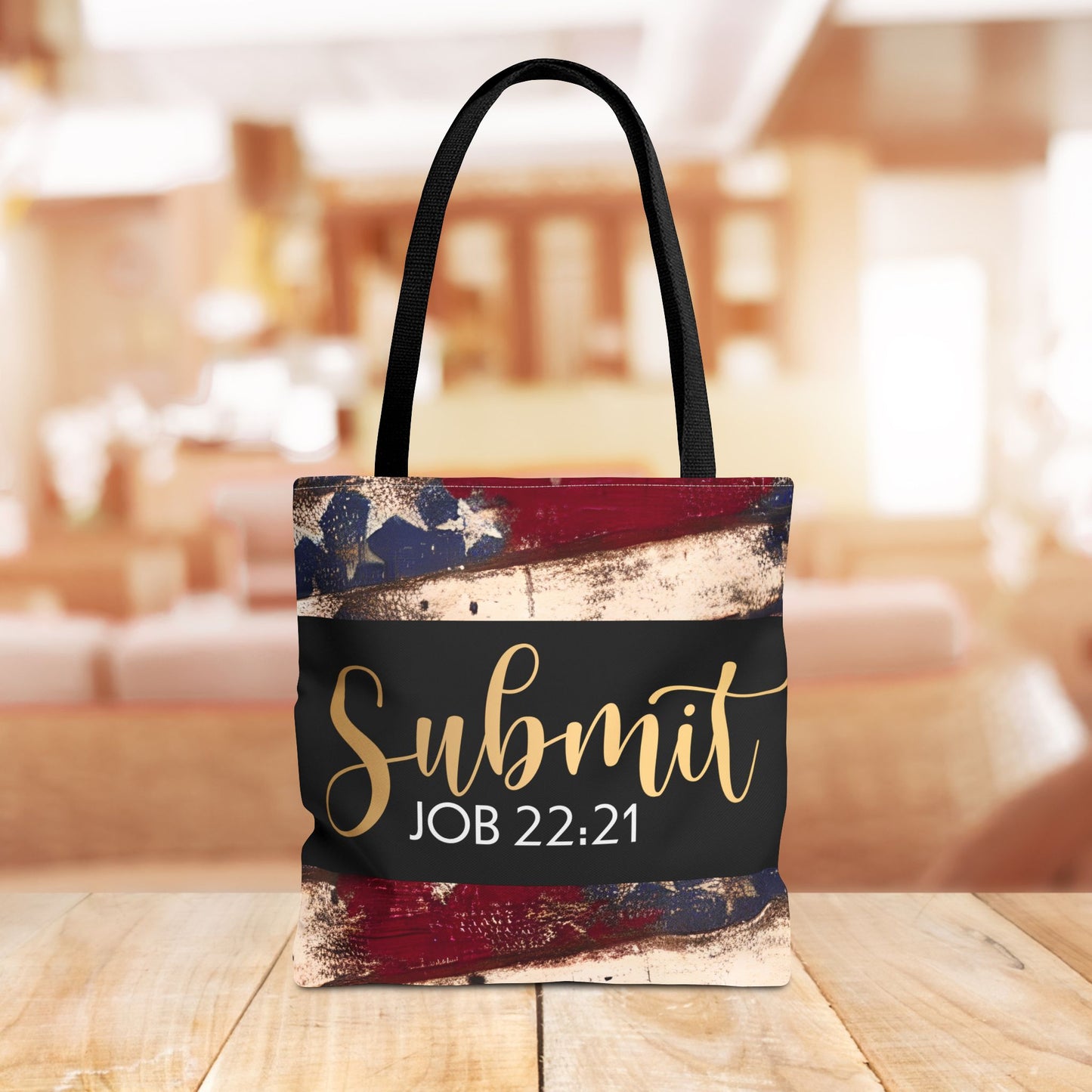 Submit  – Job 22:21 Scripture-Inspired Designer Travel Bag for Faith-Filled Living and Everyday Encouragement (Double-sided print)