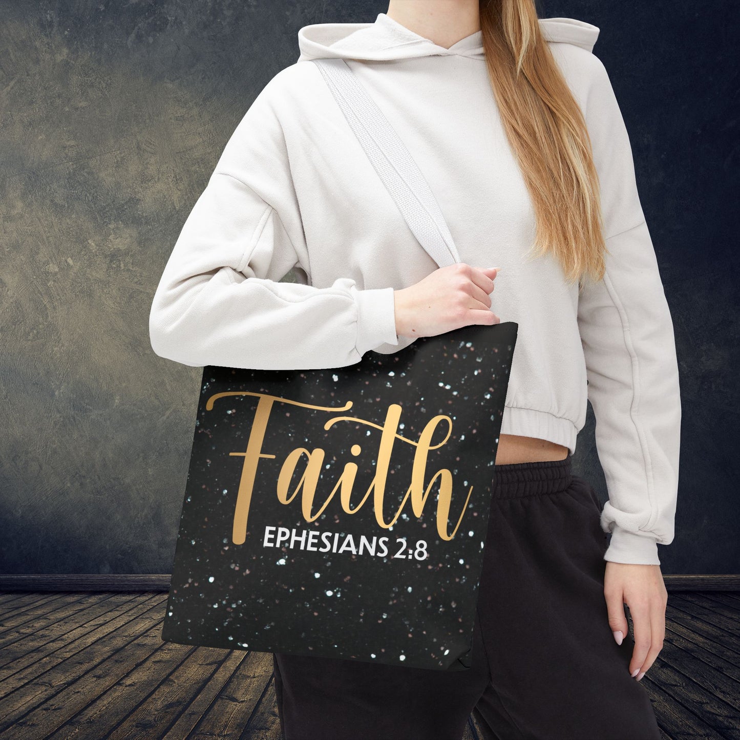 Ephesians 2:8 Travel Bag – Walk in Faith, Live in Grace Faith Tote Bag - Ephesians 2:8