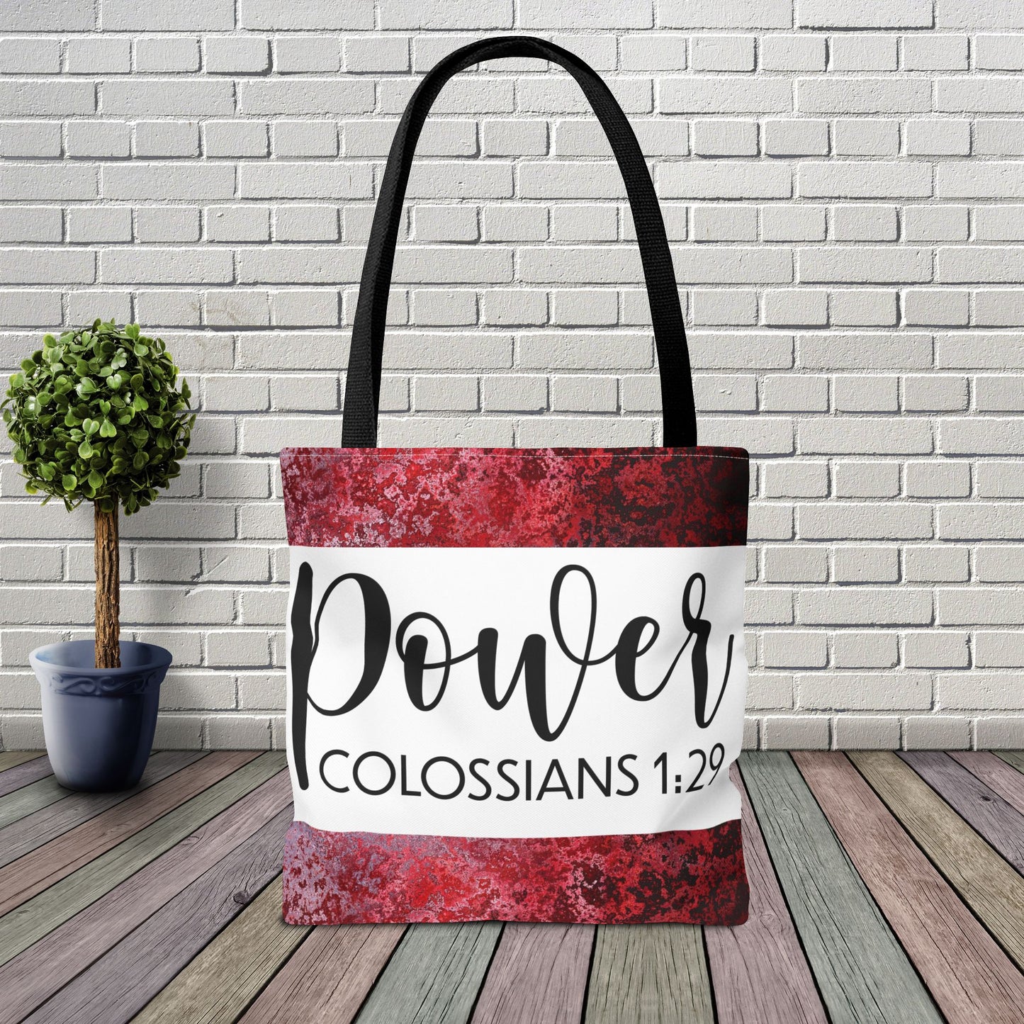 Fueled by Faith – Divine Power in Motion (Colossians 1:29) Double sided print Inspirational Carryall for Faith-Filled Living