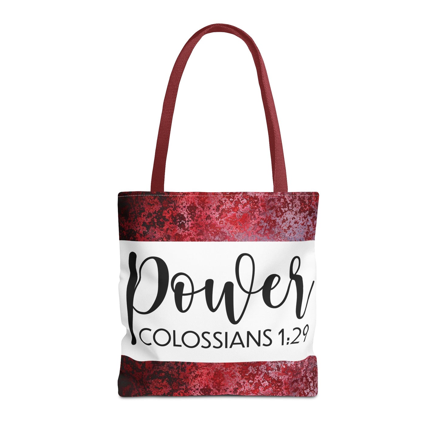 Fueled by Faith – Divine Power in Motion (Colossians 1:29) Double sided print Inspirational Carryall for Faith-Filled Living