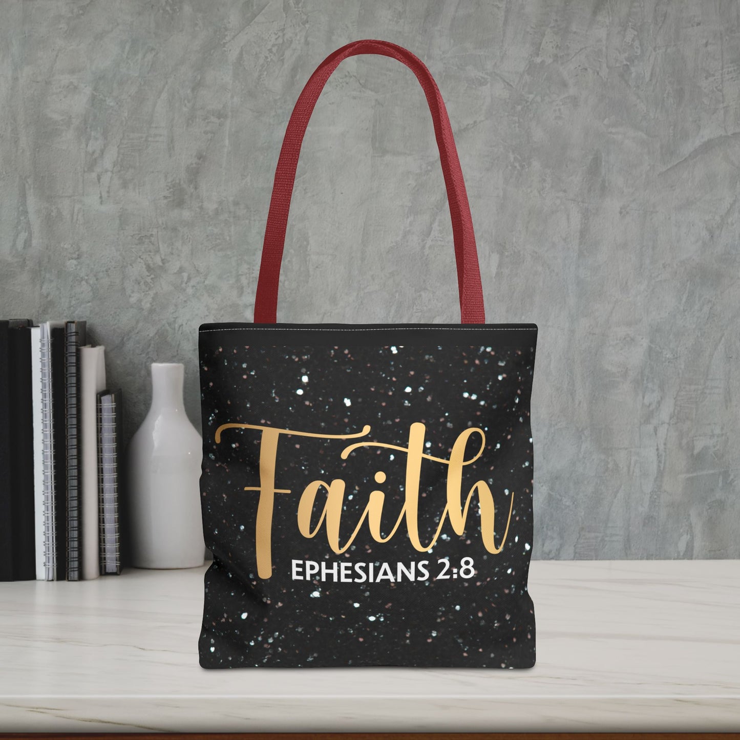 Ephesians 2:8 Travel Bag – Walk in Faith, Live in Grace Faith Tote Bag - Ephesians 2:8