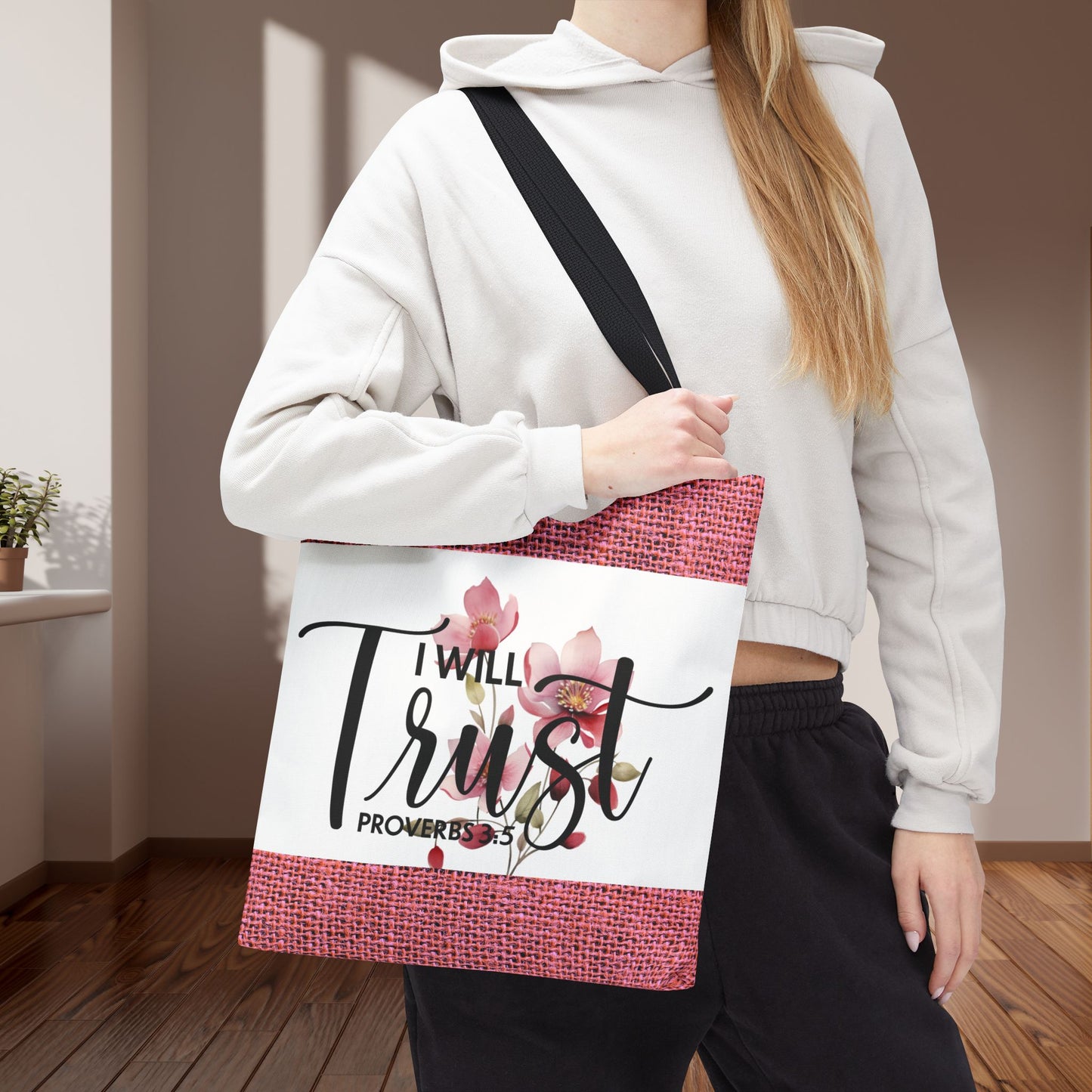 Trust Unshaken Laptop Travel Tote Bag – Proverbs 3:5 | Faith-Fueled Carryall for Daily Confidence Double sided print great for any occasion