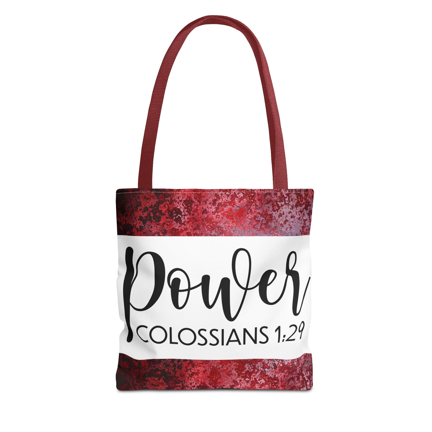 Fueled by Faith – Divine Power in Motion (Colossians 1:29) Double sided print Inspirational Carryall for Faith-Filled Living