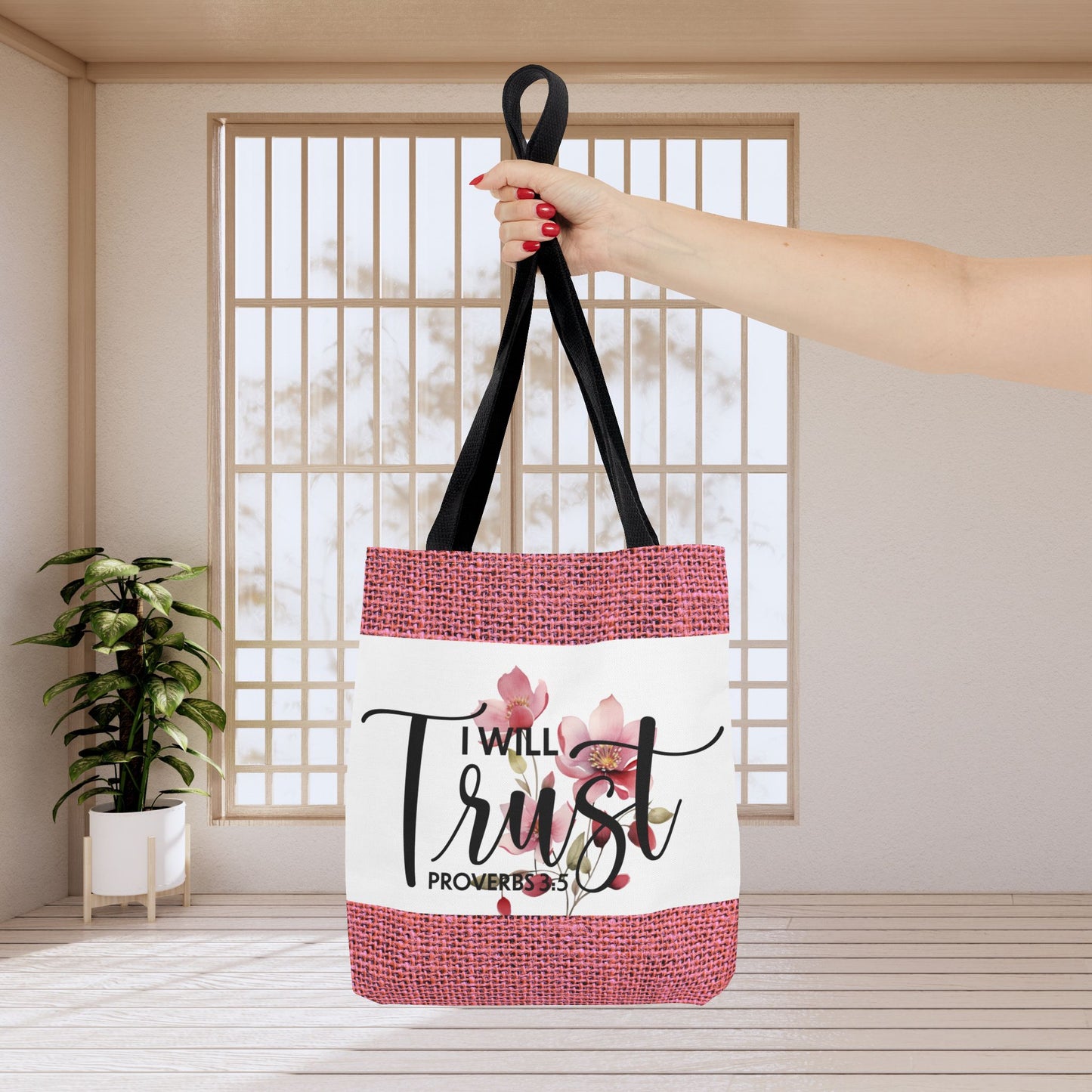 Trust Unshaken Laptop Travel Tote Bag – Proverbs 3:5 | Faith-Fueled Carryall for Daily Confidence Double sided print great for any occasion