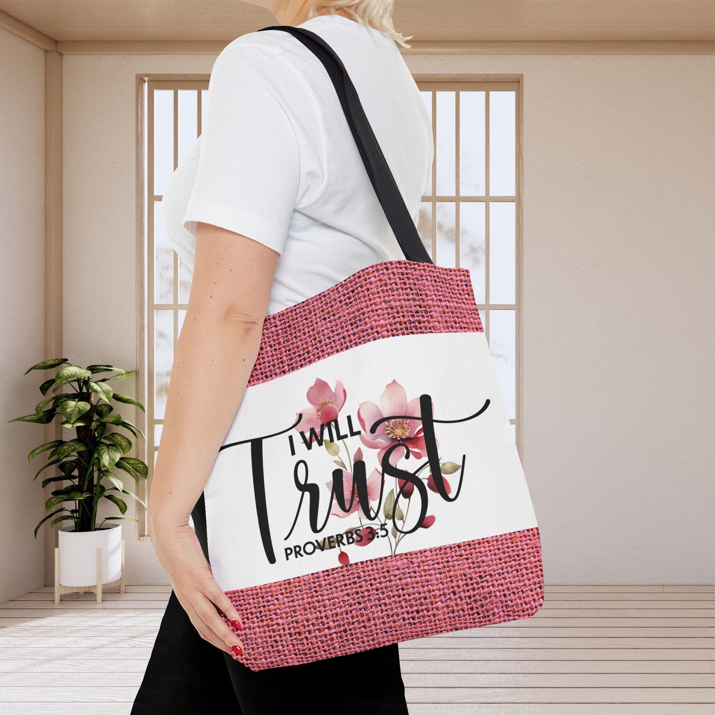 Trust Unshaken Laptop Travel Tote Bag – Proverbs 3:5 | Faith-Fueled Carryall for Daily Confidence Double sided print great for any occasion