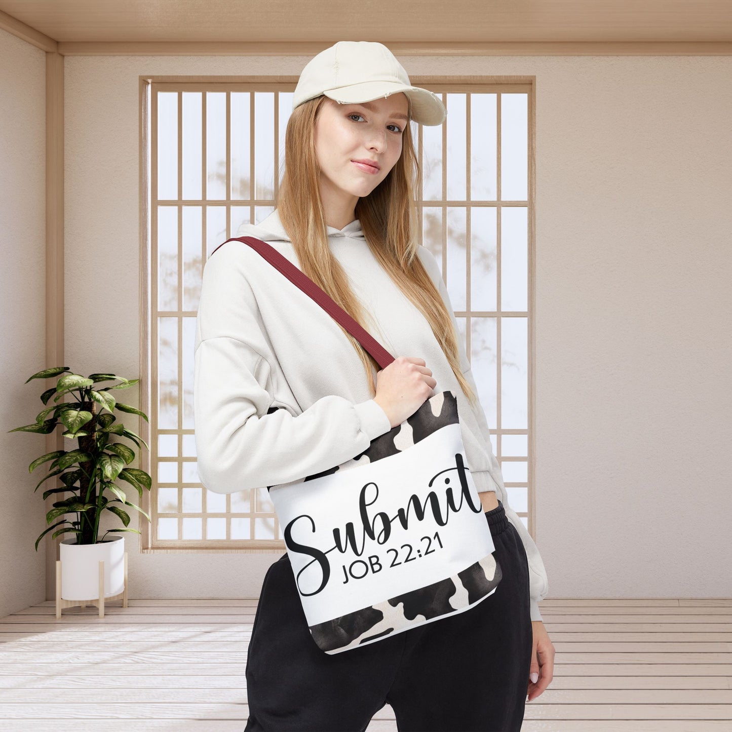 Submit to God's Will – Job 22:21 Scripture-Inspired Designer Travel Bag for Faith-Filled Living and Everyday Encouragement (Double-sided print)