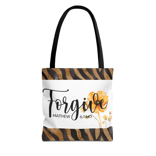 Forgive – Matthew 6:14–15 Scripture Inspirational Travel  Errand Bible Bag Stylish and Versatile for Everyday Use (Double-sided print)