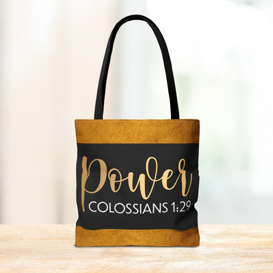 Fueled by His Power – Colossians 1:29 Motivational Travel  Bag custom designer travel bag for gifting or everyday wear (Double-sided Print)