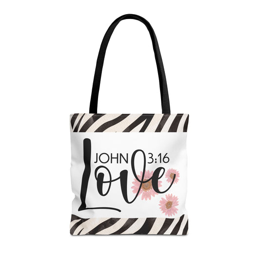 Love Unconditional Travel Bag – Inspired by John 3:16 | Faith-Filled Elegance for Everyday Use Double sided print